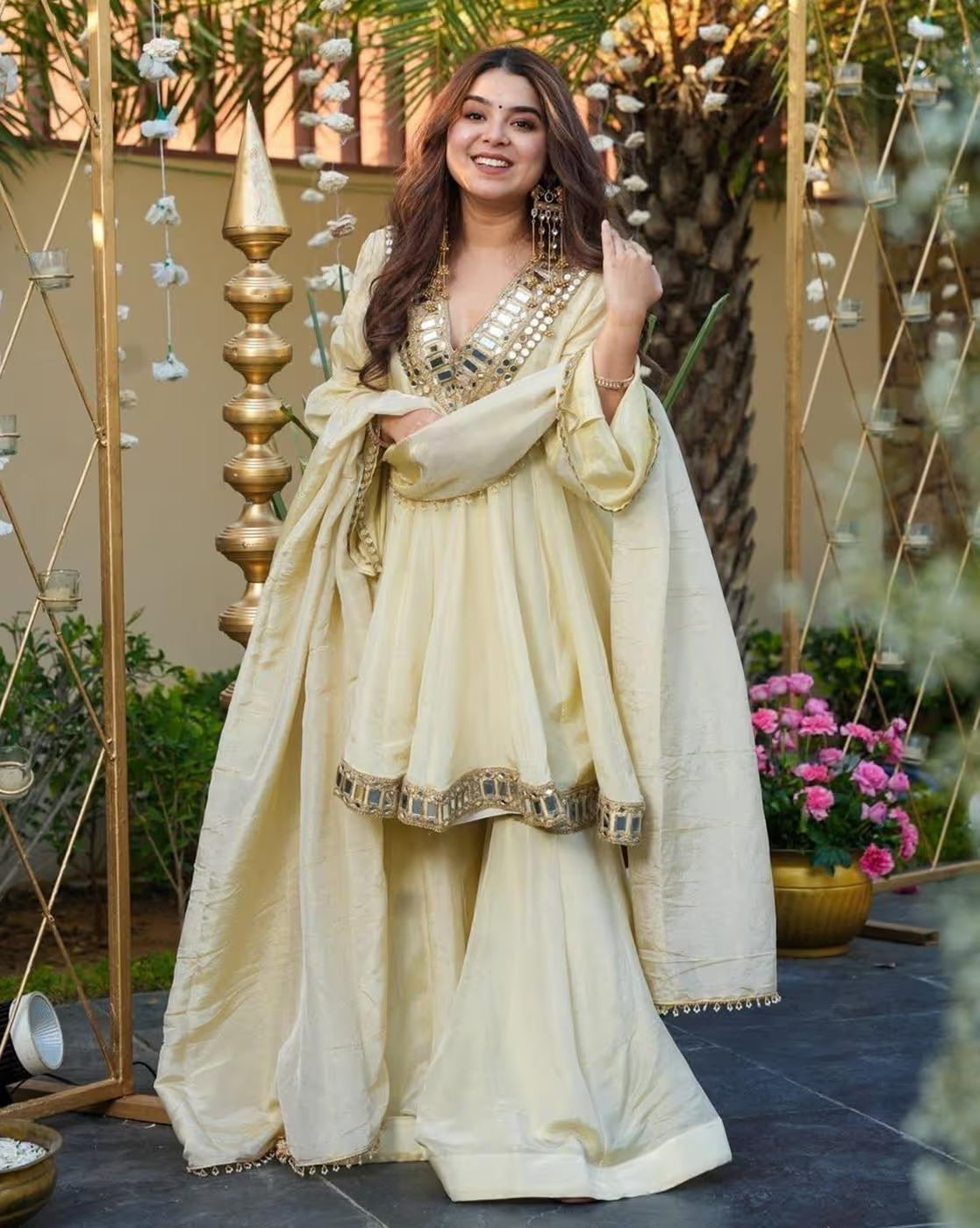 Women Embroidered 3-Piece Anarkali Kurta Set