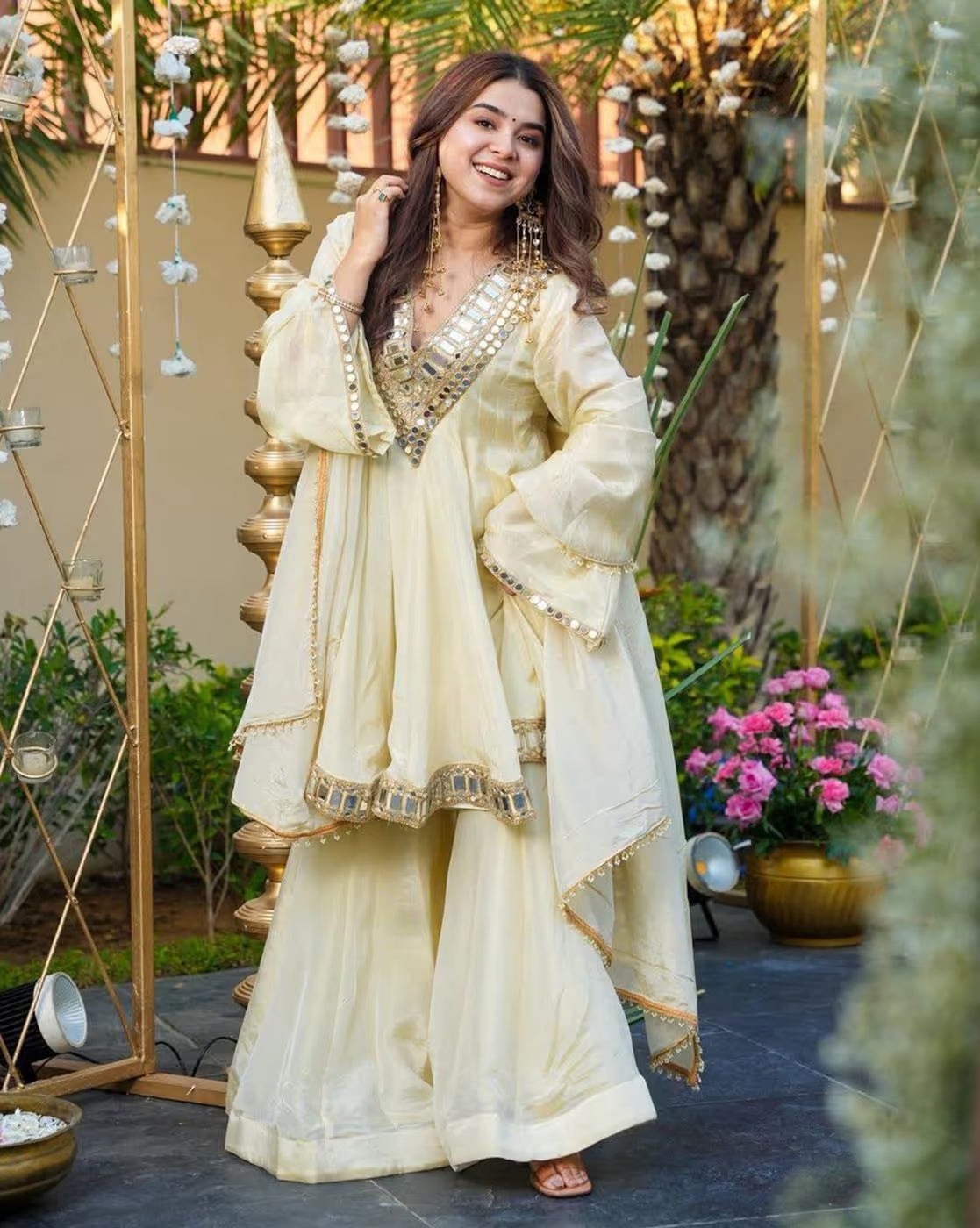 Women Embroidered 3-Piece Anarkali Kurta Set