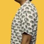 Elephant Design Block Printed Cotton Shirt