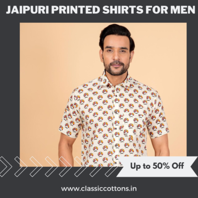 Jaipuri printed shirts for men